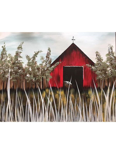 Spring Barn Painting