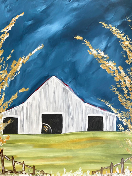 Stormy Barn Painting