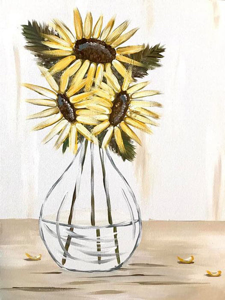 Sunflowers in Vase Painting